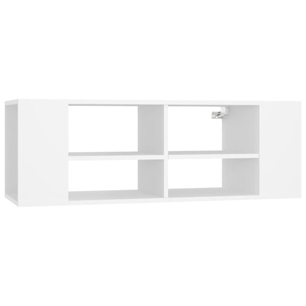 vidaXL Meuble TV mural Blanc 102x35x35 cm Bois d’ingénierie