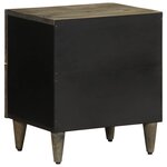 vidaXL Table de chevet gris clair 40x33x46 cm bois de manguier solide