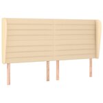 vidaXL Sommier à lattes de lit avec matelas Crème 180x200 cm Tissu