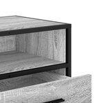 vidaXL Meuble TV sonoma gris 100x34 5x40 cm bois d'ingénierie et métal