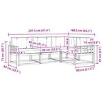vidaXL Ensemble de canapés d'extérieur 3 pc Blanc et anthracite