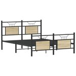 vidaXL Cadre de lit sans matelas chêne sonoma 150x200 cm