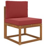 vidaXL Coussin de canapé d'extérieur 2 Pièces Bordeaux Polyester