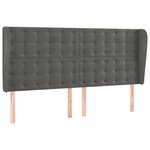 vidaXL Sommier à lattes de lit matelas et LED Gris foncé 160x200 cm