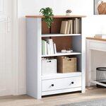 vidaXL Bibliothèque Blanc 80x35x110 cm Pin massif Assortiment Panama