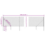 vidaXL Clôture à mailles losangées avec piquet d'ancrage vert 1 1x10 m
