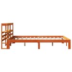 vidaXL Cadre de lit sans matelas cire marron 140x200cm bois pin massif