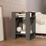 vidaXL Bibliothèque/Séparateur de pièce Gris 41x35x57 cm Pin solide