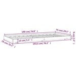 vidaXL Cadre de lit sans matelas blanc 75x190 cm bois de pin massif