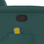 vidaXL Fauteuil de massage inclinable Vert foncé Tissu