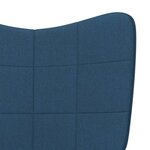 vidaXL Chaise de relaxation avec tabouret Bleu Tissu