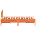 vidaXL Cadre de lit sans matelas cire marron 140x190cm bois pin massif