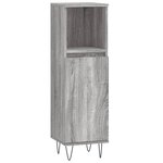 vidaXL Ensemble de meubles de salle de bain 3 Pièces Sonoma gris