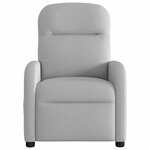 vidaXL Fauteuil de massage inclinable électrique gris nuage tissu