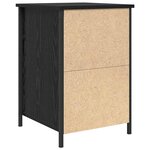 vidaXL Cabinet de chevet avec tiroir 2 Pièces Chêne noir 40 x 42 x 60 cm