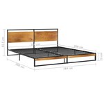 vidaXL Cadre de lit sans matelas métal 180x200 cm