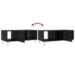 vidaXL Table basse noir 102x50x40 cm bois d'ingénierie
