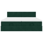 VidaXL Cadre de lit ottoman avec matelas vert foncé 180x200cm velours