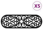 vidaXL Marches d'escalier 5 Pièces 25x75 cm caoutchouc