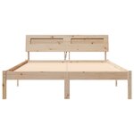 vidaXL Cadre de lit Marron 120 x 200 cm Bois massif en pin