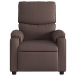 vidaXL Fauteuil inclinable électrique Marron Similicuir