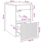 vidaXL Armoire de salle de bain Blanc brillant 30 x 41 x 50 cm