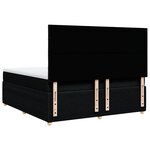 vidaXL Sommier à lattes de lit avec matelas Noir 180x200 cm Tissu