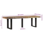 vidaXL Banc 160 cm bois de récupération massif et acier