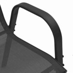 vidaXL Chaises empilables de jardin lot de 4 Noir Tissu textilène