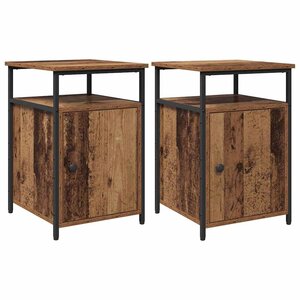 vidaXL Cabinet de chevet Vieux bois Bois d'ingénierie