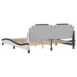 vidaXL Cadre de lit sans matelas blanc et noir 180x200 cm similicuir