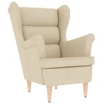 vidaXL Fauteuil crème 74x84x100 cm tissu
