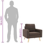 vidaXL Fauteuil marron tissu
