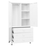 vidaXL Garde-robe Blanc 90x50x180 cm Métal