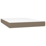 vidaXL Sommier à lattes de lit avec matelas Taupe 140x200 cm Tissu