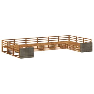 vidaXL Ensembles de canapés 10 pc Bois d'Acacia Massif