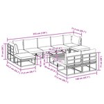 vidaXL Ensemble de canapé de jardin avec coussin 10 Pièces Noir Aluminium