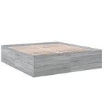 vidaXL Cadre de lit sans matelas sonoma gris 200x200 cm