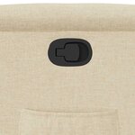 vidaXL Fauteuil inclinable Crème Tissu