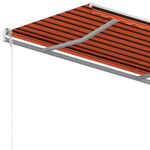 vidaXL Auvent manuel rétractable avec poteaux 4x3 m Orange et marron