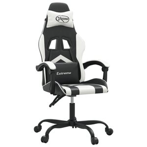 vidaXL Chaise de jeu Noir et blanc Similicuir
