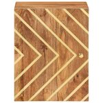 vidaXL Armoire murale de bain marron et noir bois massif de manguier