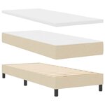 vidaXL Lit à ressorts avec matelas Crème 80 x 200 cm tissu