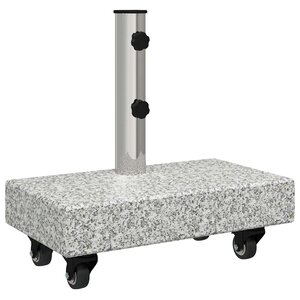vidaXL Pied de parasol Gris 45 x 25 x 45 cm Granit  Acier