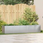 vidaXL Jardinière 200x40x40 cm acier galvanisé