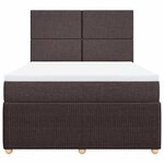 vidaXL Sommier à lattes de lit avec matelas Marron foncé 140x200 cm