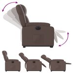 vidaXL Fauteuil inclinable électrique marron similicuir