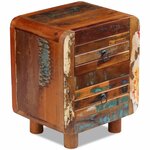 vidaXL Table de chevet Bois de récupération massif 43x33x51 cm