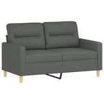 vidaXL Ensemble de canapés 4 Pièces avec coussins Gris foncé Tissu