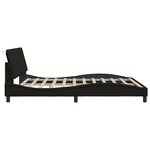 vidaXL Cadre de lit sans matelas noir 180x200 cm tissu